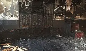 نجات ۴ شهروند از یک حادثه آتش‌سوزی در یک حسینیه در خرمشهر