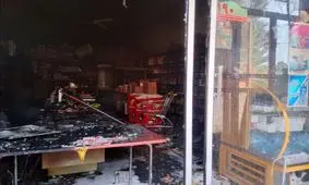 آتش‌ سوزی در شرکت تعاونی شبکه بهداشت اردستان