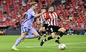 توقف بارسلونا مقابل اتلتیک بیلبائو در شب مصدومیت پیکه/ گارسیا اخراج شد