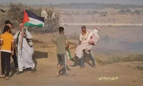 سرکوب تظاهرات فلسطینی‌ در غزه با پهپاد/ ده‌ها تن مصدوم و زخمی شدند