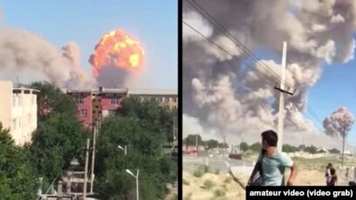 ۱۰ انفجار در انبار مهمات قزاقستان با 90 زخمی و 5 کشته