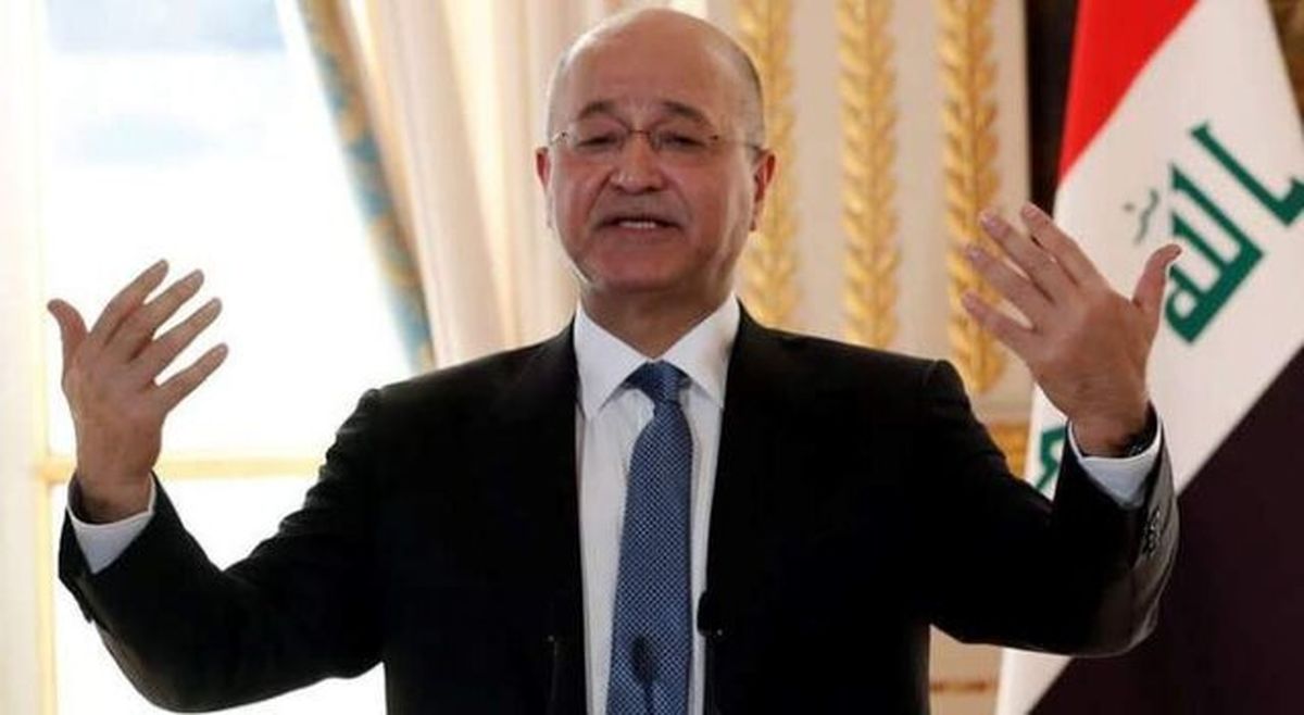 رئیس جمهور عراق در دیدار با مکرون: فرانسه شریک عراق در نبرد با تروریسم است