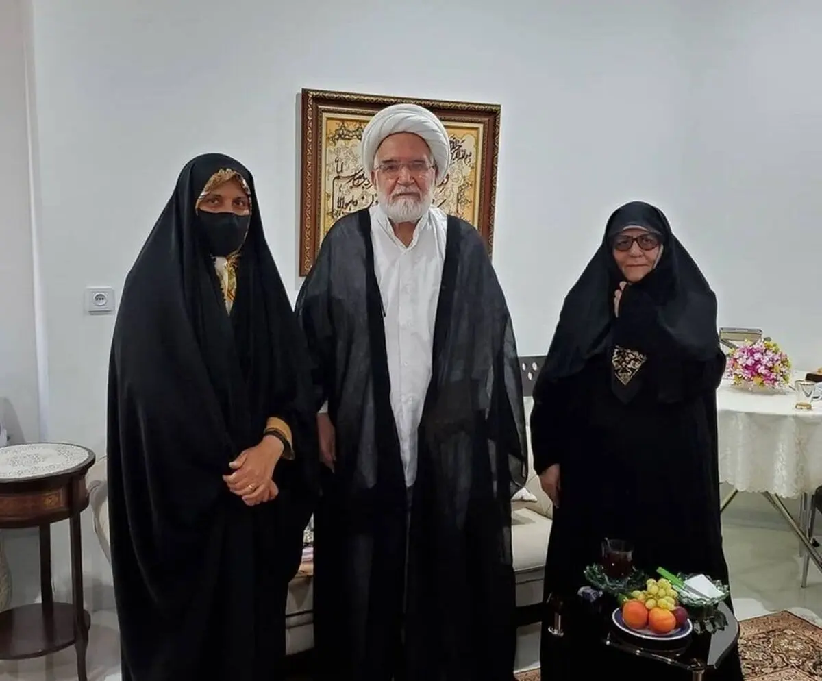 جمیله کدیور به دیدار مهدی کروبی و همسرش فاطمه کروبی رفت/ عکس