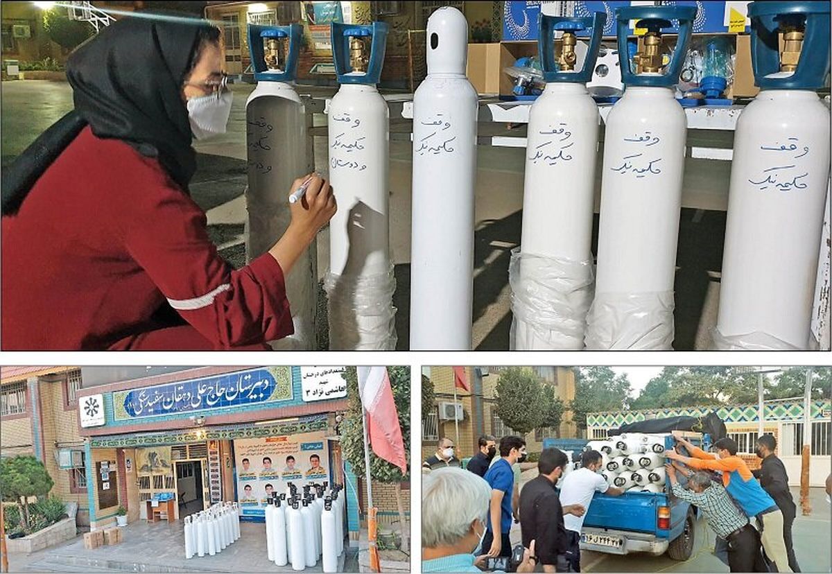 مدرسه واقعی اینجاست/ معلمان و دانشآموزان این مدرسه کپسول اکسیژن به بیماران می رسانند