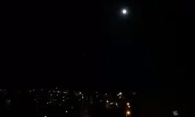 مقابله ارتش سوریه با اهداف متخاصم در آسمان دمشق