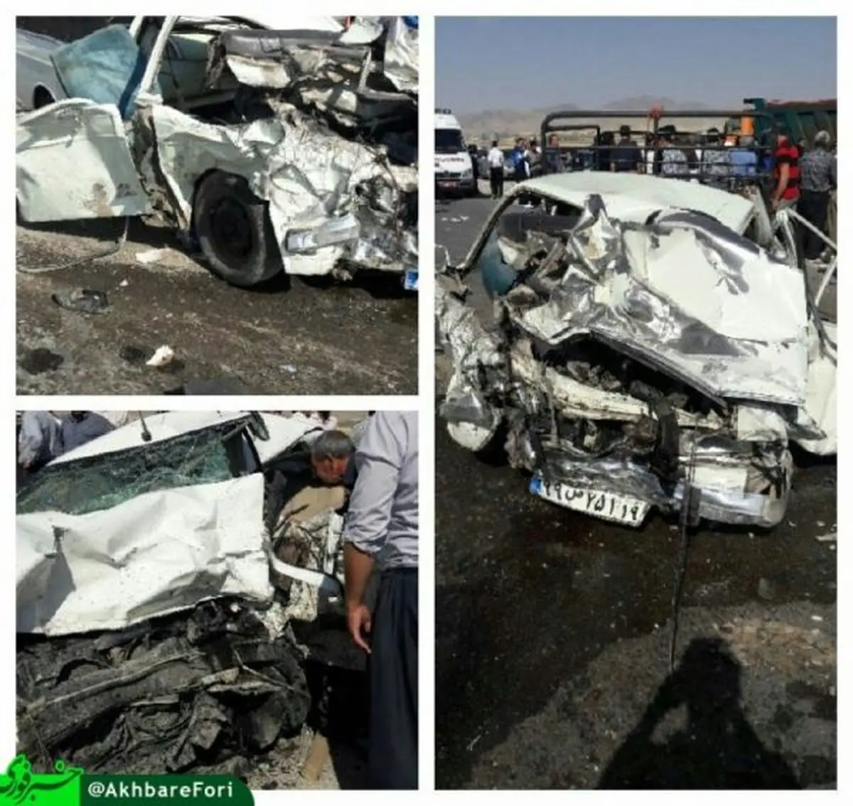 تصادف مرگبار پیکان و پژو پارس در محور کامیاران به کرمانشاه
