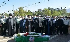 تشییع پیکر مطهر شهید «رشید سپهوند» در خرم‌ آباد