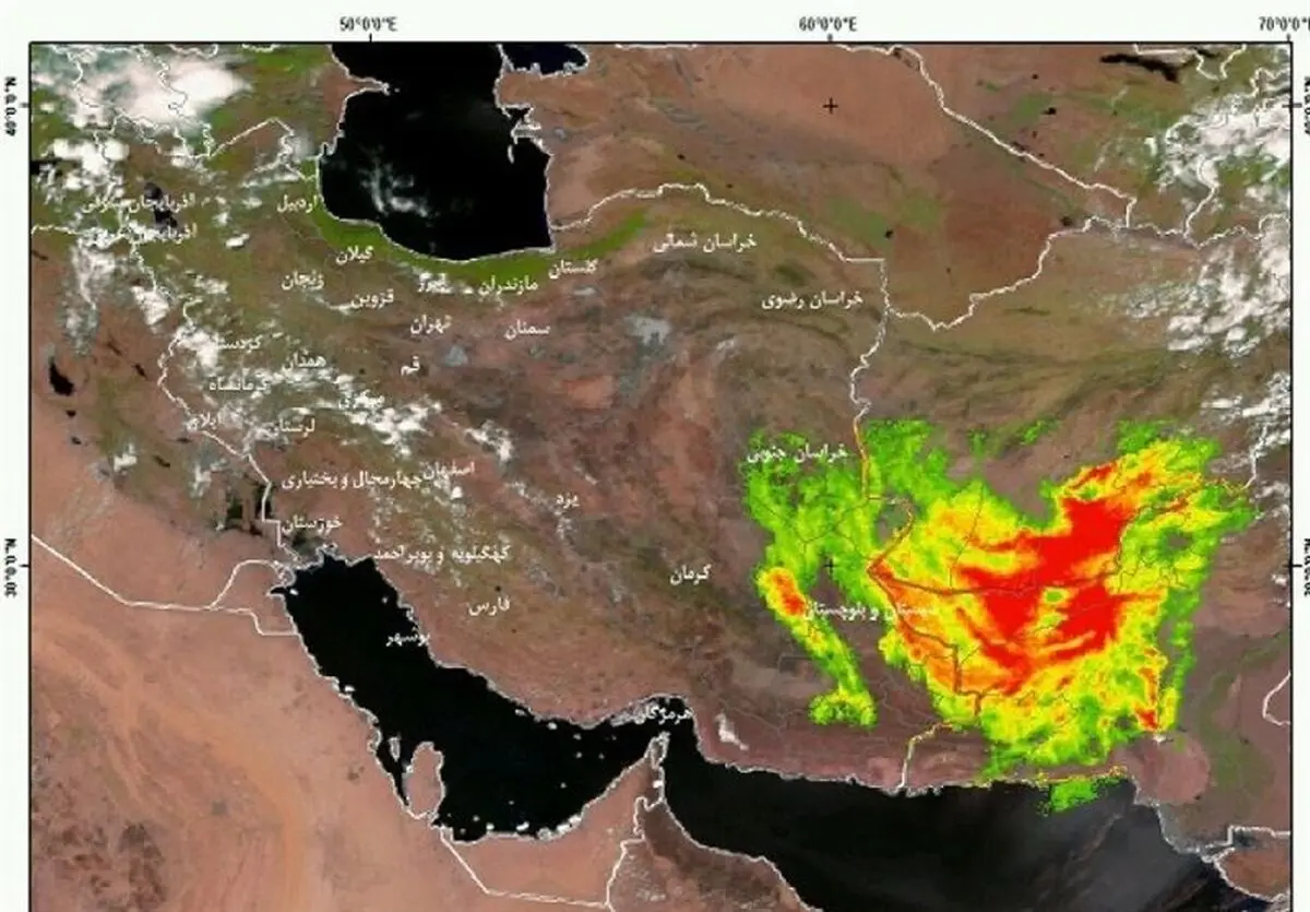 وزش باد شدید و گرد و خاک منطقه سیستان را فرا می‌ گیرد