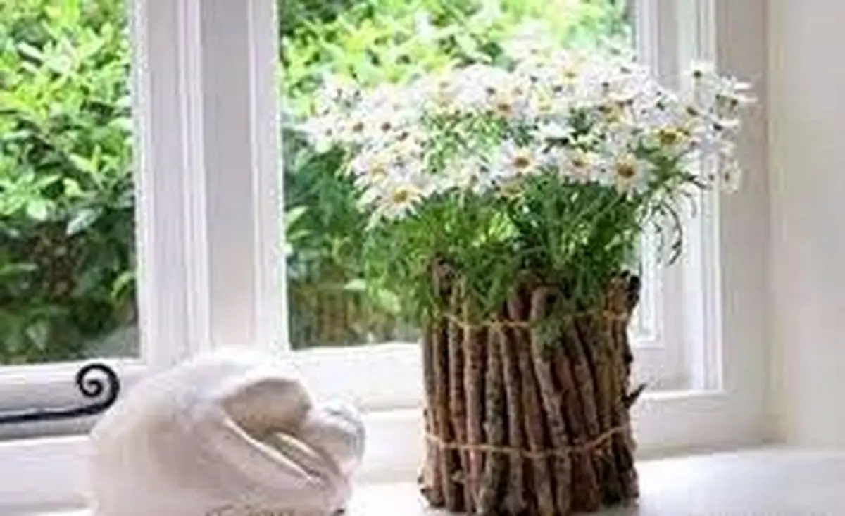 ساخت گلدان با شاخه های خشکیده/ ویدئو