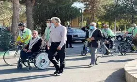 همایش ویلچررانی، دوچرخه‌سواری و پیاده‌روی در مشهد برگزار شد
