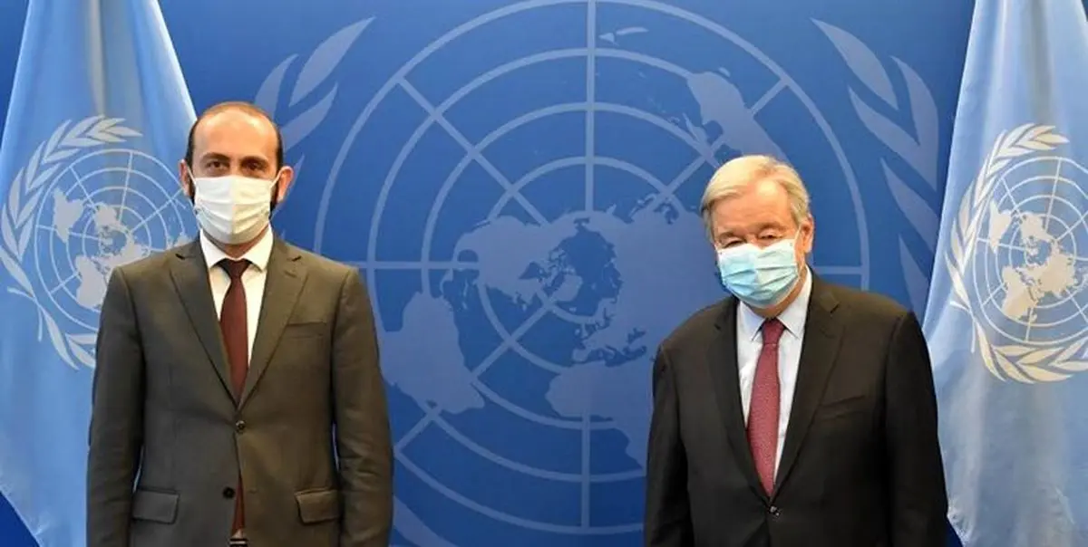 دیدار دبیرکل سازمان ملل با وزرای خارجه ارمنستان و جمهوری آذربایجان