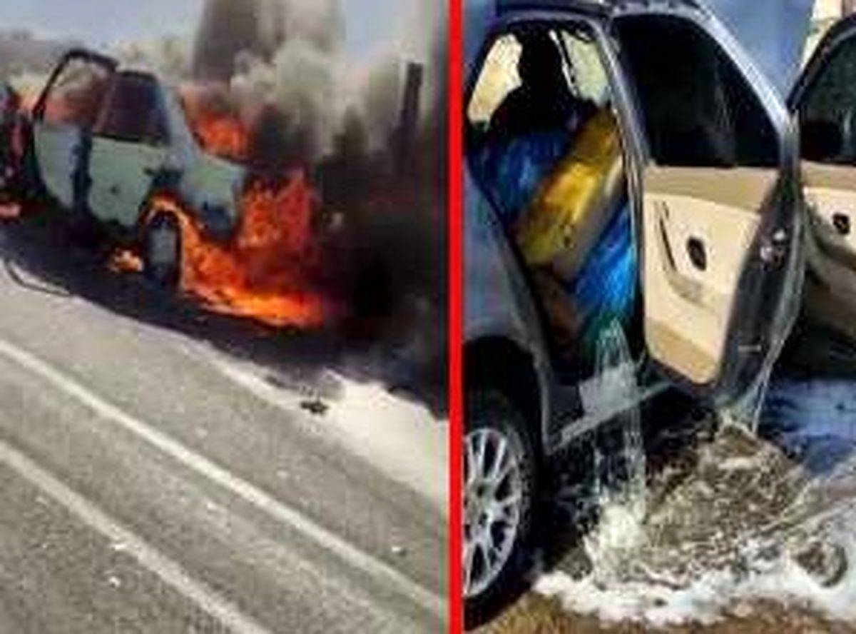 انفجار 5 خودرو حمل سوخت در منوجان کرمان