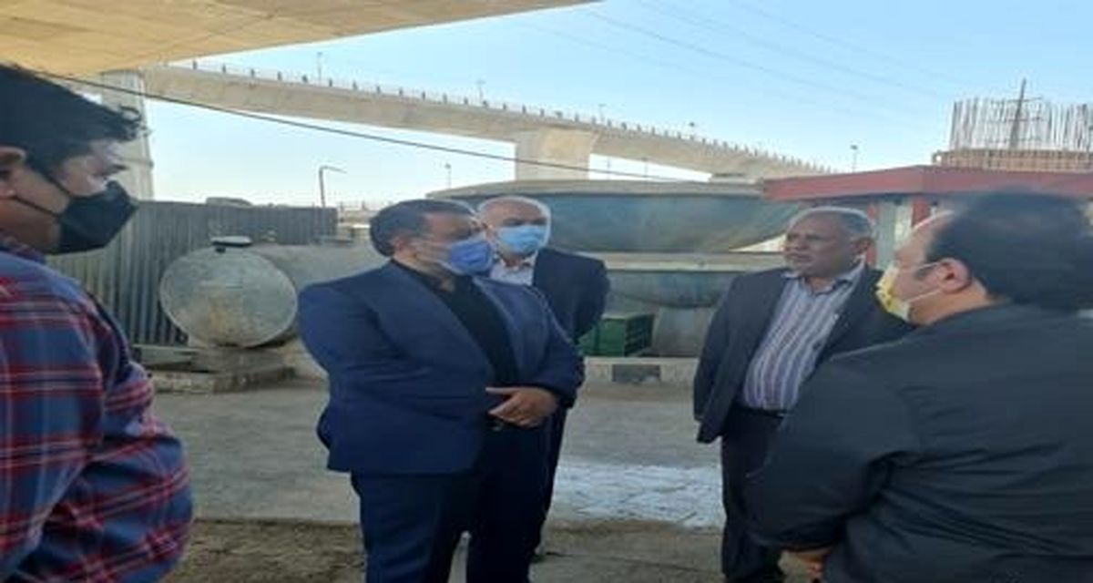 بازدید شهردار اهواز از تقاطع غیر هم سطح شهید کجباف