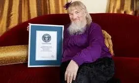 بلندترین ریش در بین زنان