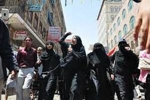 تظاهرات زنان یمنی در عدن علیه وضعیت بد اقتصادی