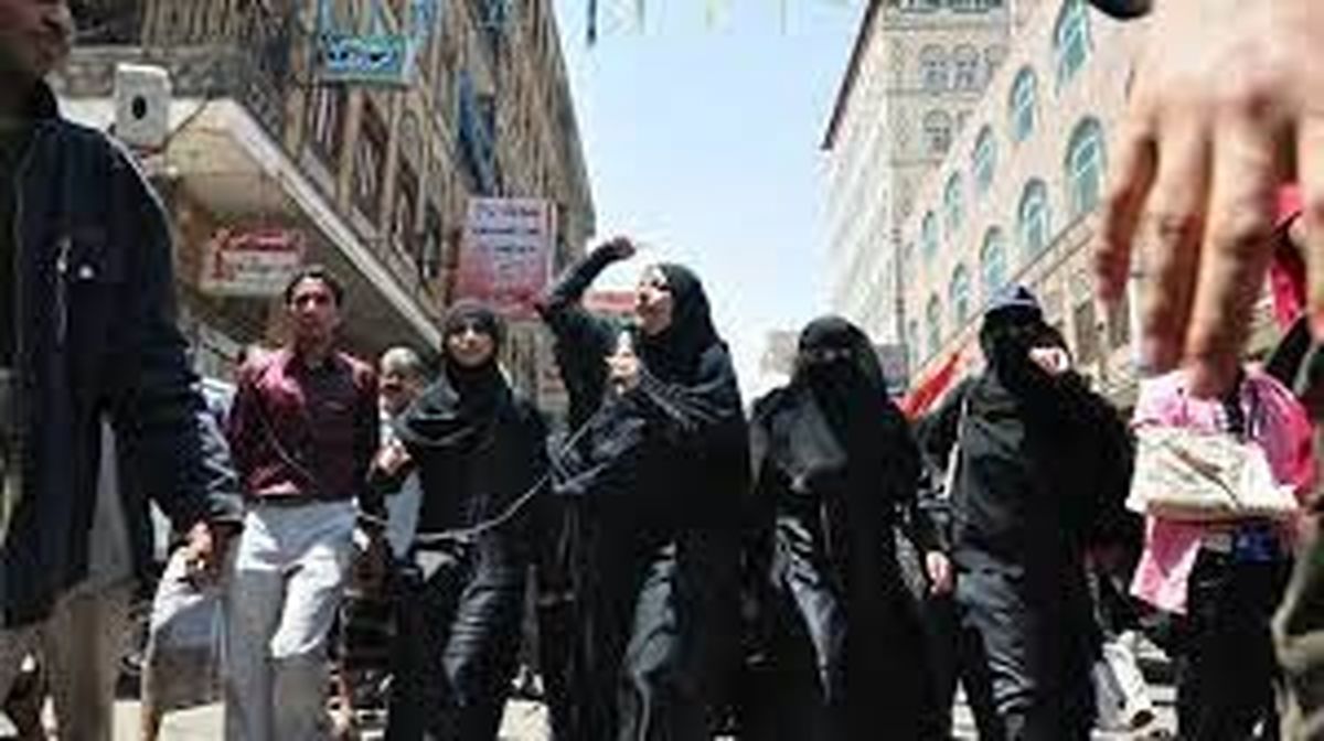 تظاهرات زنان یمنی در عدن علیه وضعیت بد اقتصادی