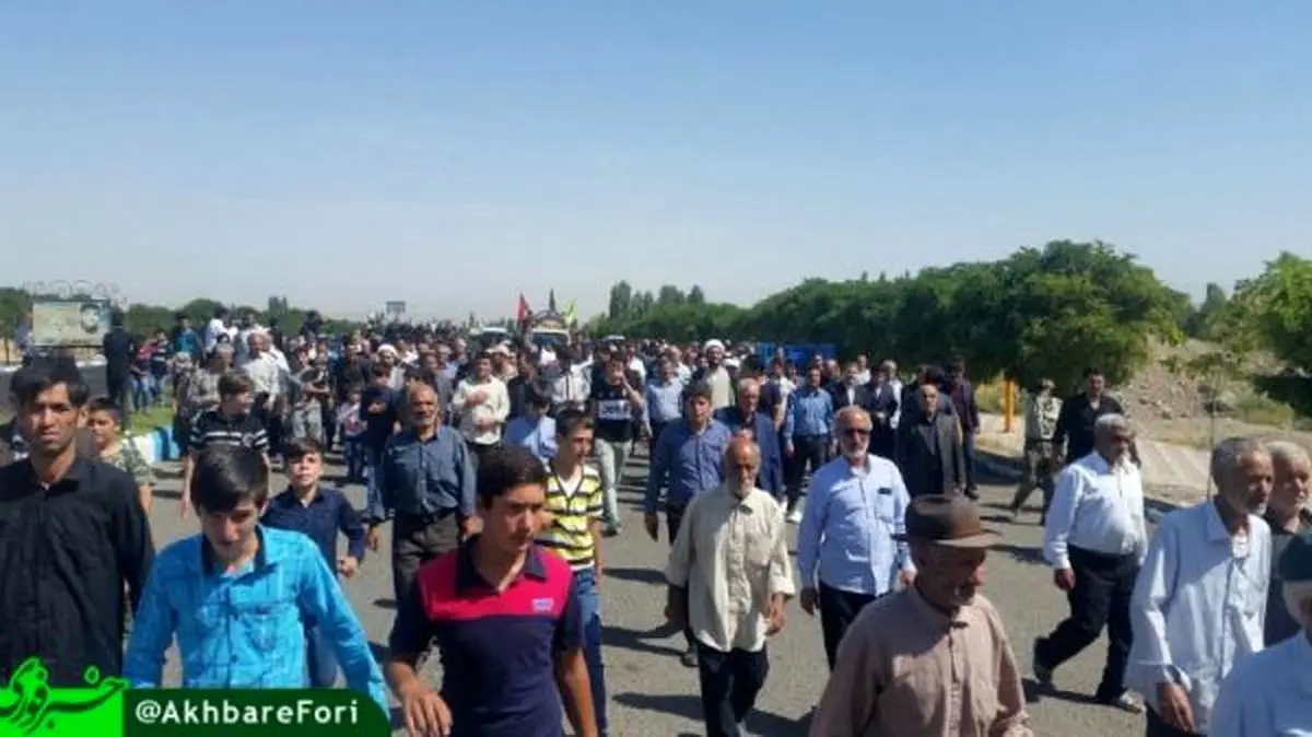 استقبال از شهدای گمنام در شهرستان مشگین‌شهر اردبیل