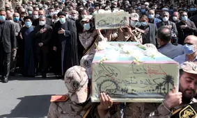 آیین تشییع پیکر ۲ شهید گمنام در مجموعه نهاد ریاست جمهوری