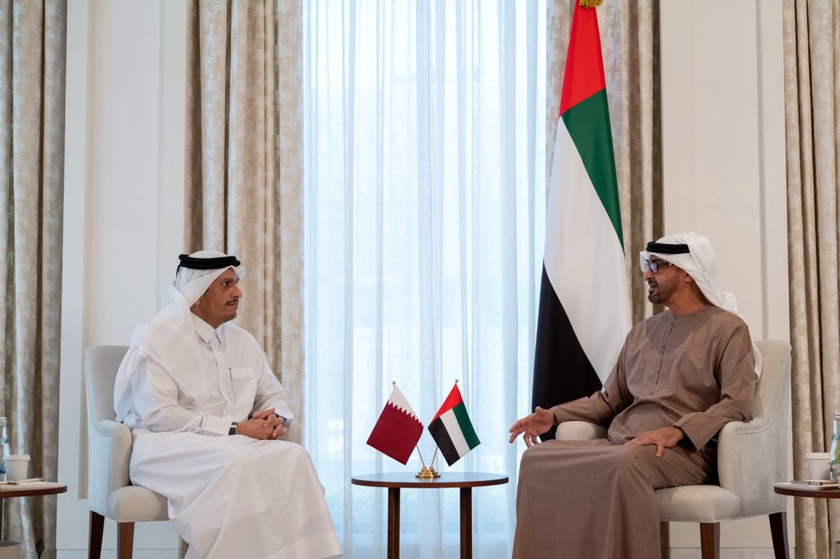 اولین دیدار ولی‌عهد ابوظبی با مقام بلندپایه قطری پس از گذشت 4 سال