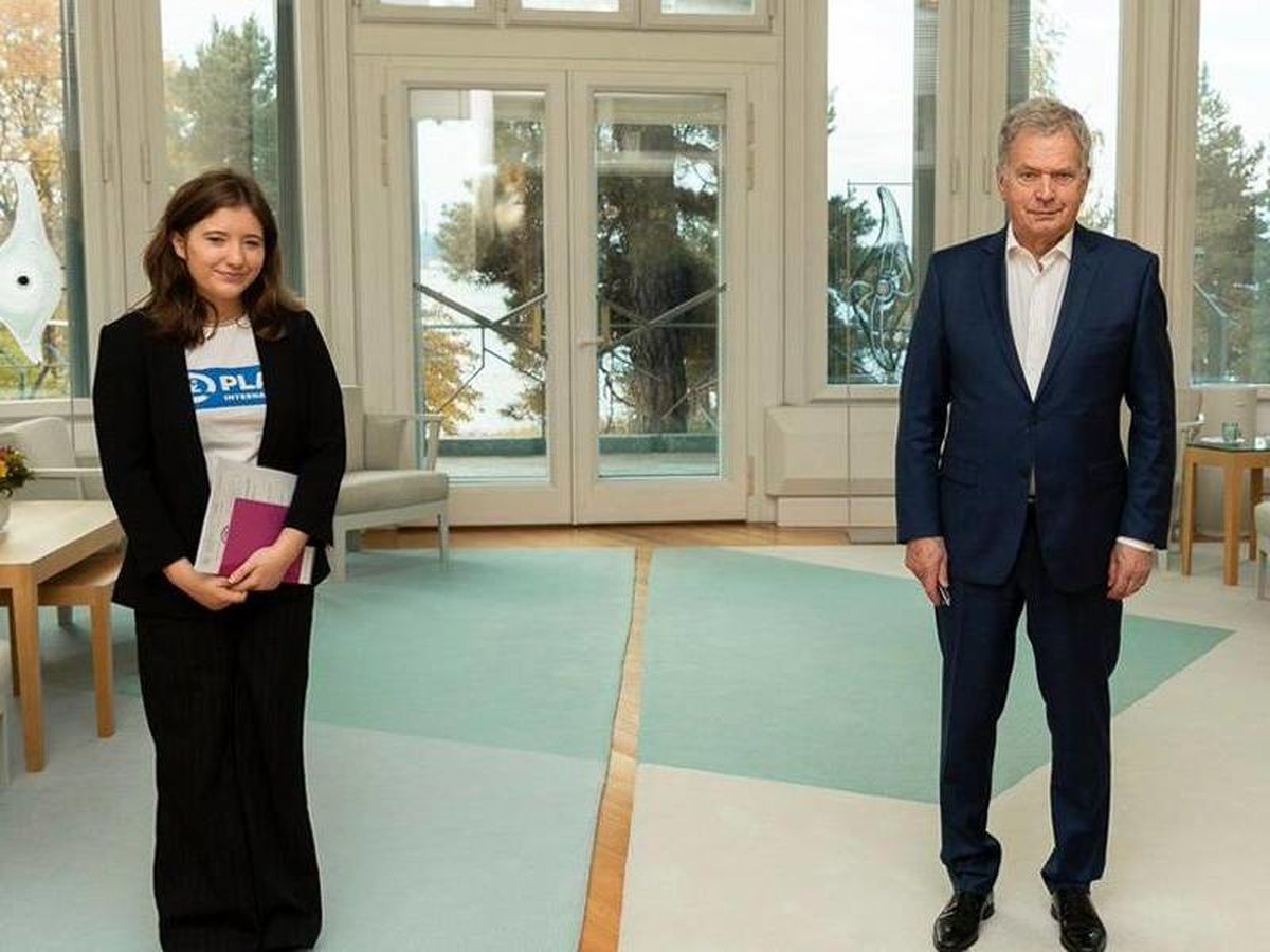 دختر نوجوان فنلاندی برای یک روز رئیس جمهور شد