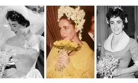 لباسهای عروس الیزابت تیلور در چندین مراسم ازدواج او با هفت مرد زندگیش