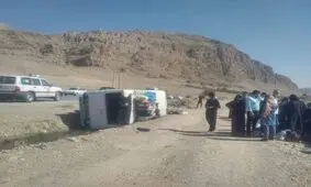 ١۶ مصدوم در حادثه سمند با مینی بوس