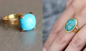 شیک ترین مدل های انگشتر با نگین فیروزه