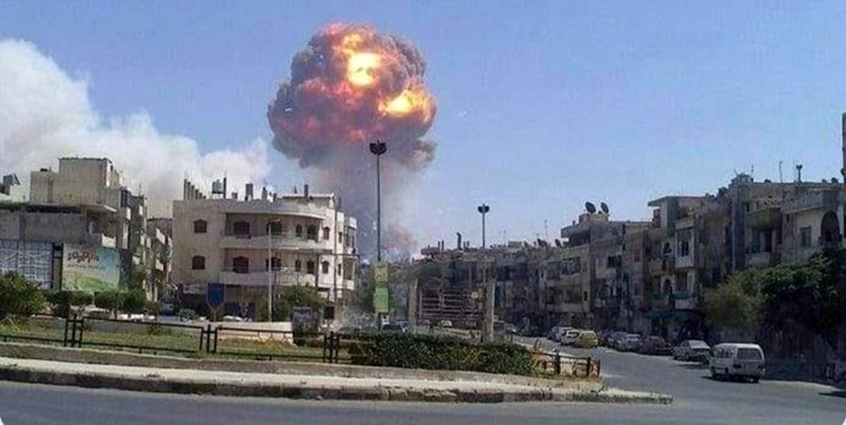 انفجار در انبار مهمات ارتش سوریه در «حماه»
