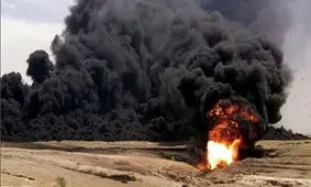 مهار آتش سوزی در خط ‌لوله تزریق گاز شرکت نفت مارون