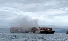 شبکه عربستانی: یک کشتی اسرائیلی در نزدیکی ساحل کانادا آتش گرفت