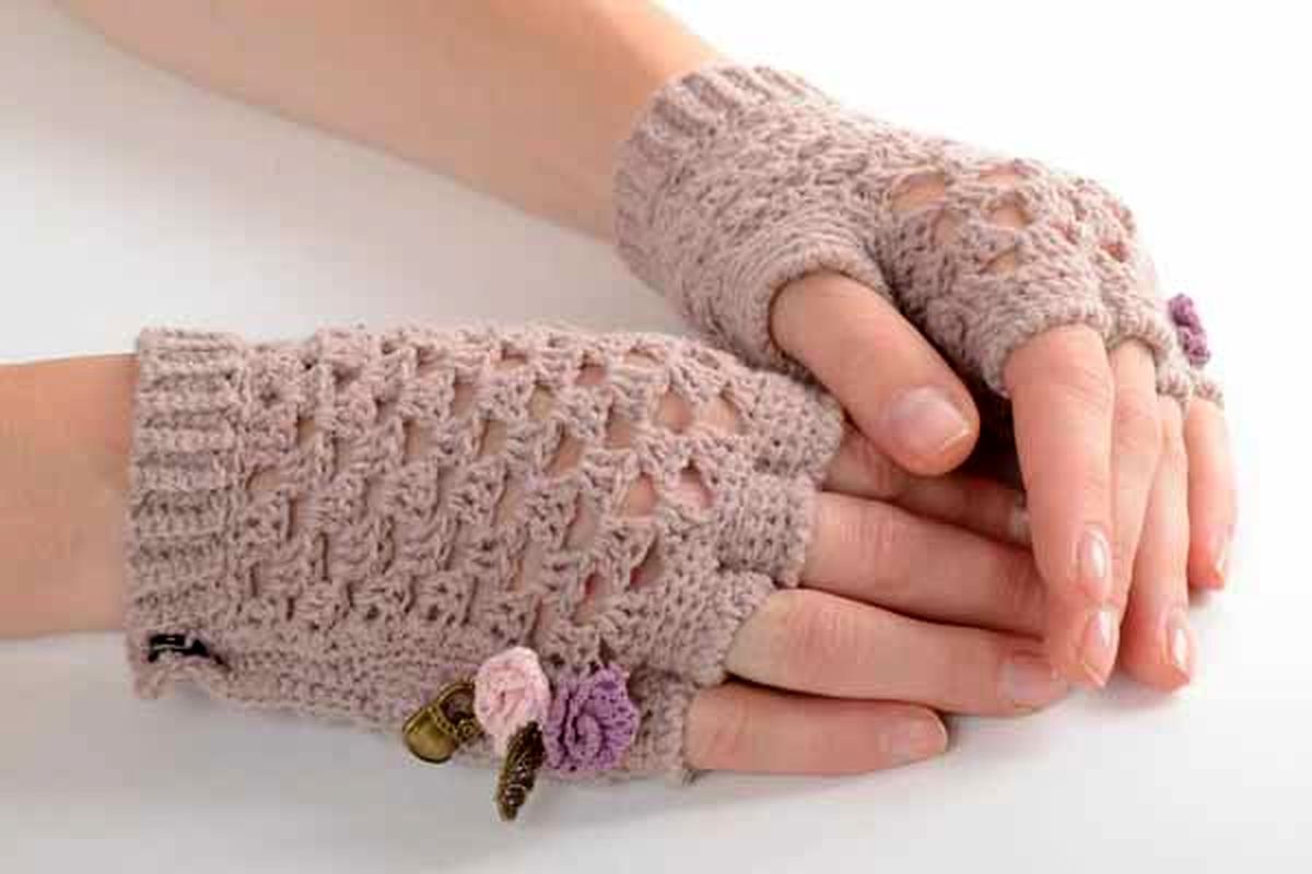 مدل های جدید بافت دستکش دخترانه