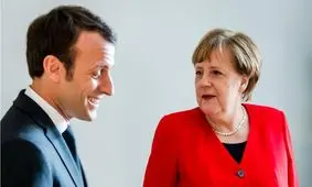 جنجال بر سر ماسک داشتن مرکل و مکرون در فضای باز و برداشتن آن در فضای بسته/ ویدئو