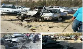 برخورد سه خودروی سواری در کلاله ۱۰ کشته و مجروح برجا گذاشت