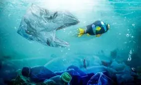 خیال پردازی‌ های هنرمند روس برای حفاظت از نسل آبزیان/ ویدئو