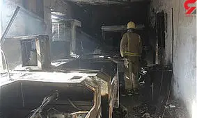 آتش سوزی بزرگ در پامنار تهران/ عکس