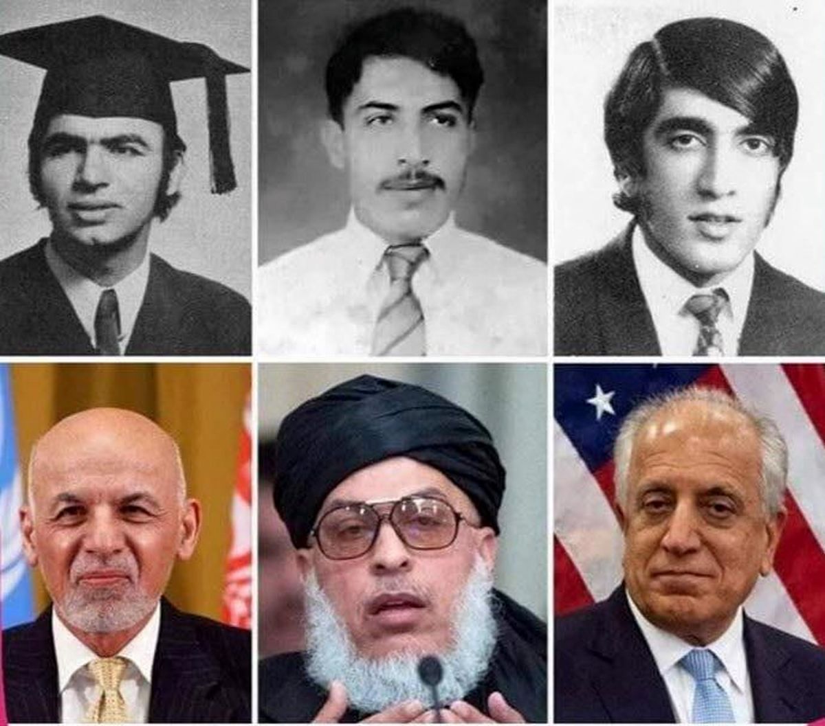 داستان یک عکس / ۴ فارغالتحصیل دانشگاه آمریکایی، در چهارضلعی جدال سیاسی افغانستان / وقتی رهبران طالبان و مخالفان آنها همه همکلاسی هستند!