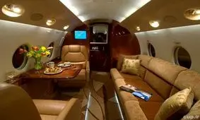 نمایی از کابین جت اختصاصی و لاکچری/ ویدئو