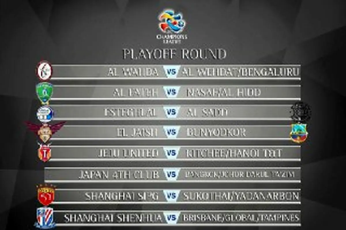 برنامه مسابقات پلی آف لیگ قهرمانان آسیا