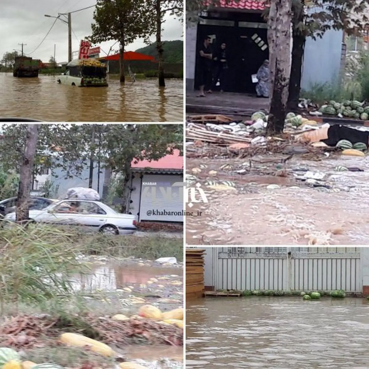 تصاویری از سیل امروز گیلان