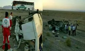 تصادف مینی بوس و اتوبوس ۴۰ مصدوم برجای گذاشت
