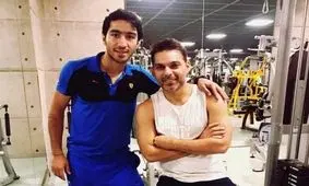 عکس یادگاری پدیده جوان استقلال با ستاره مشهور سینما