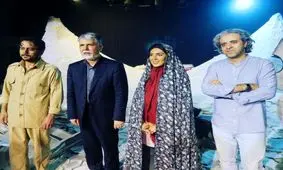 ذوق زده شدن «لیلا بلوکات» از حضور وزیر ارشاد سر صحنه تئاترش +عکس