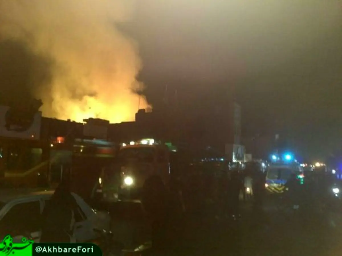 آتش سوزی در نزدیکی مسجد رضائیه قم