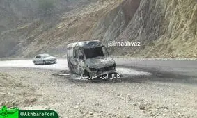 آتش گرفتن آمبولانس موقع حمل بيمار
