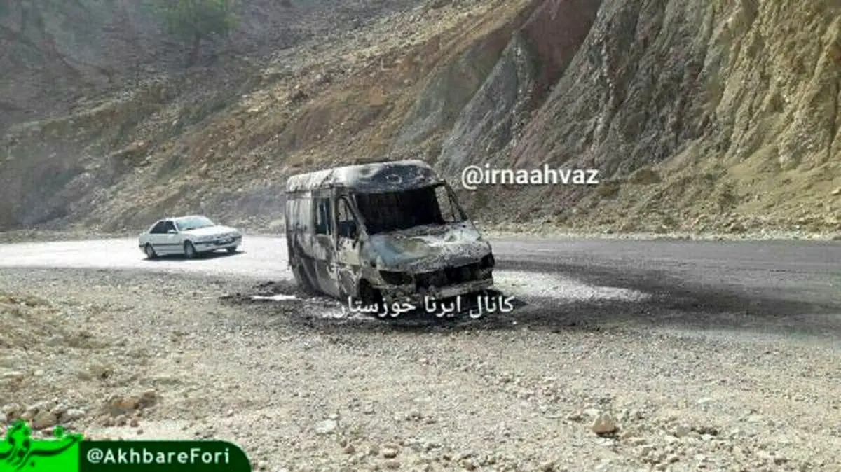 آتش گرفتن آمبولانس موقع حمل بيمار