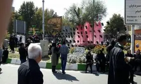 مخدوش شدن نام امام حسین (ع) در یکی از میدان های ارومیه