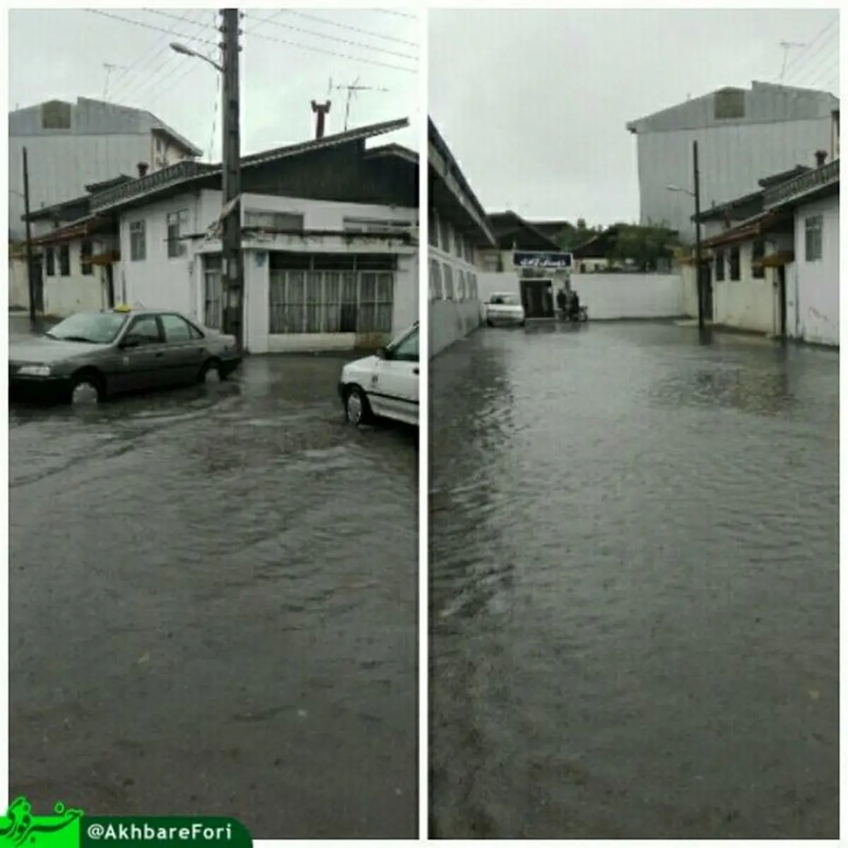 آبگرفتگی معابر در بندر انزلی