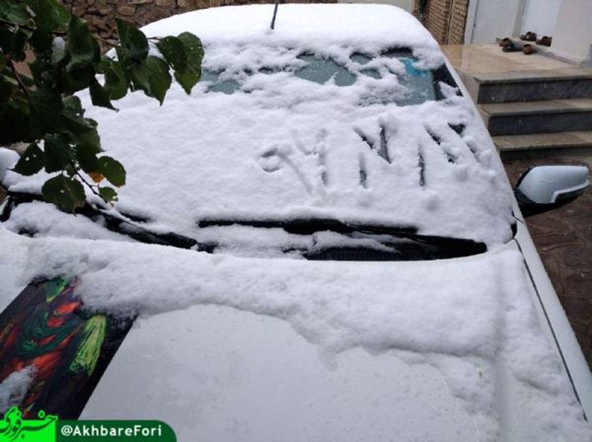 اولین برف پاییزی در شهرستان کلیبر