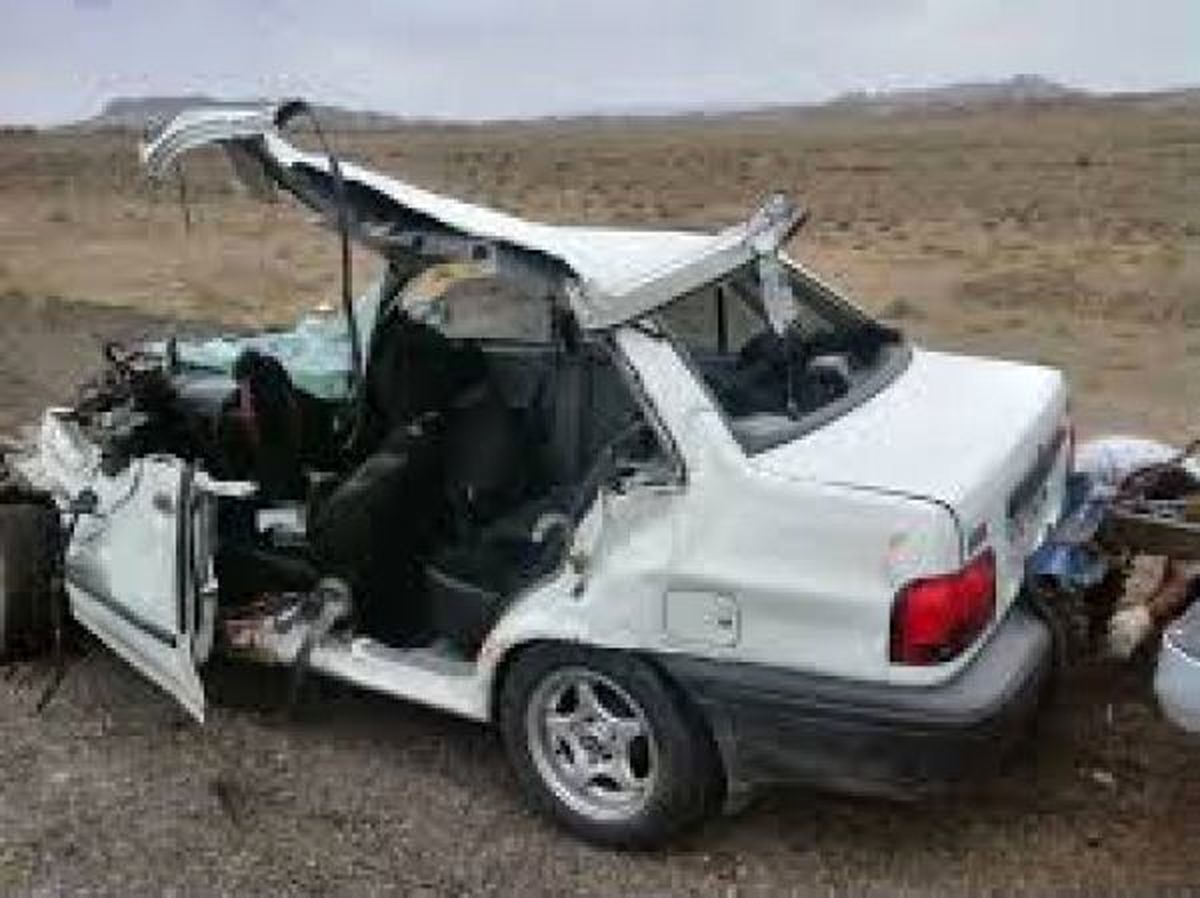 تصادف مرگبار دو خودرو در جاده سیمان