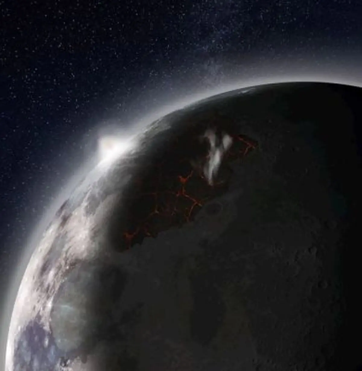 قمر زمین پیشتر اتمسفر داشته است!
